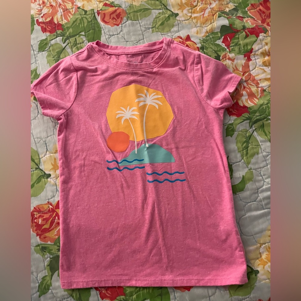 Cat & Jack Pink Tropical Shirt